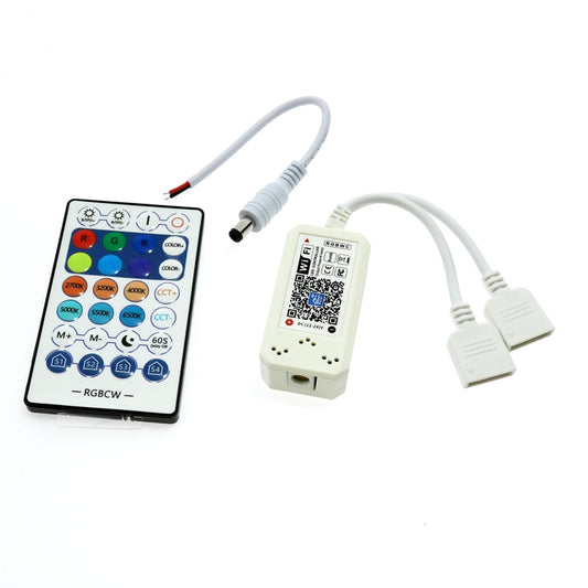 Controlador Mini Para Fita LED RGBW com comando por IR / APP MAGIC HOME