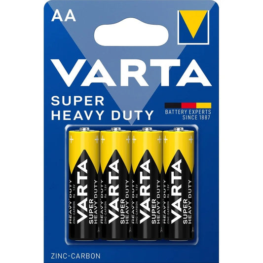 Pack 4 pilhas AA / R6 1,5V - VARTA SUPER HEAVY DUTY