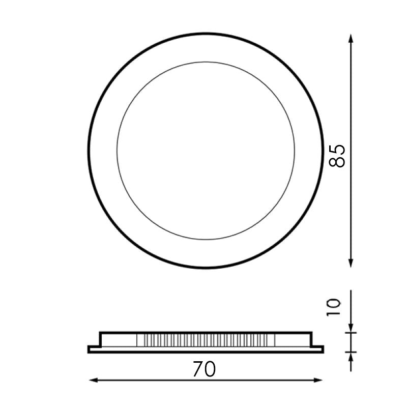 Downlight LED redondo serie Slim