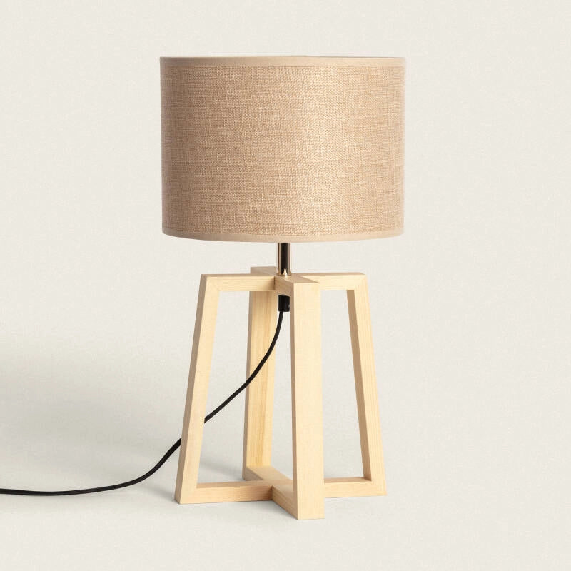 Wooden table lamp