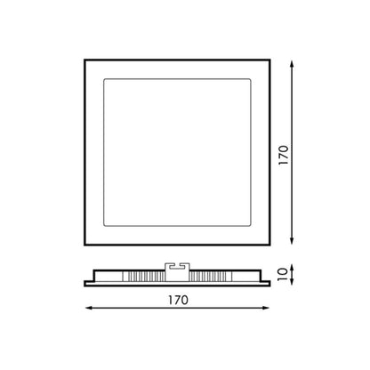 Painel Led Quadrado Níquel CCT