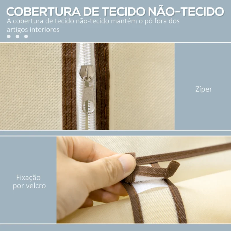 Roupeiro de Tecido em Creme