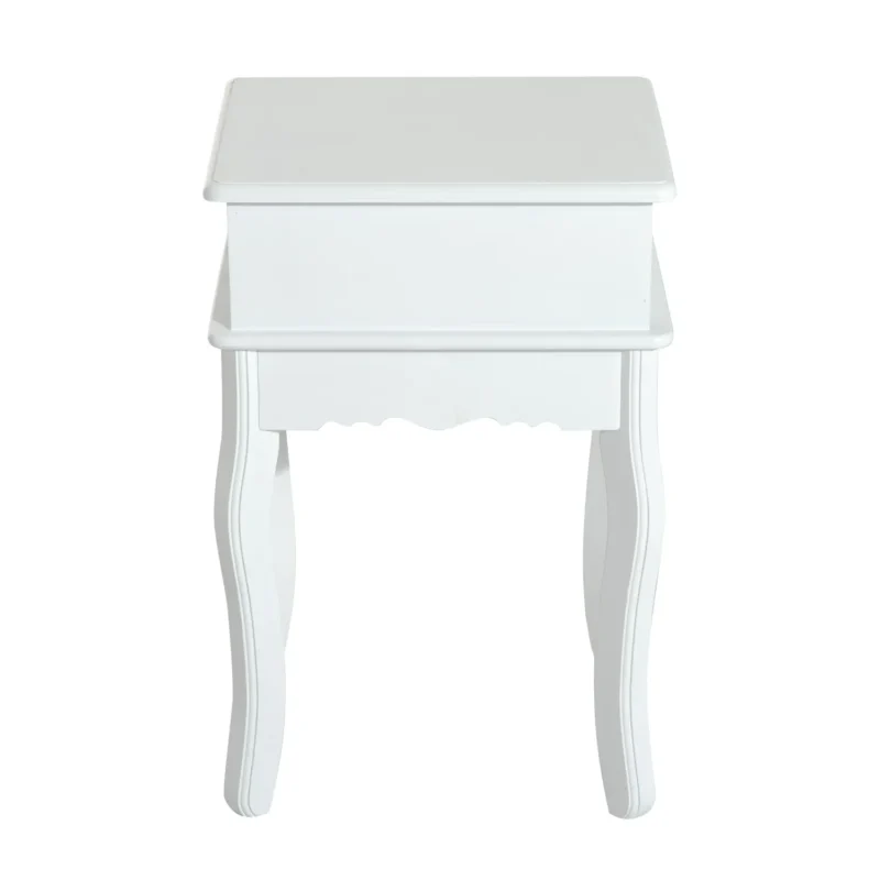 Mesa de Cabeceira Moderna c/ 1 Gaveta em Branco