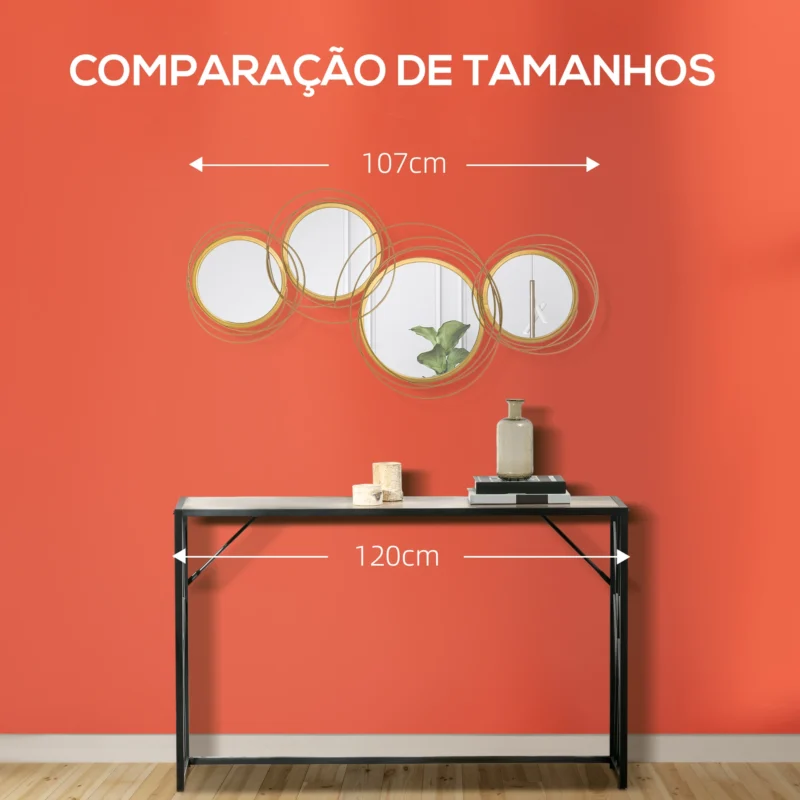 Espelhos Decorativos 3D em Dourado