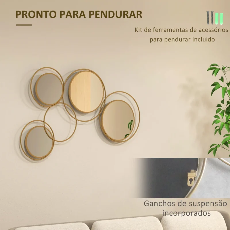 Espelhos Decorativos em Dourado