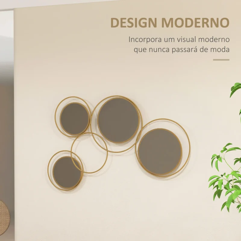 Espelhos Decorativos em Dourado