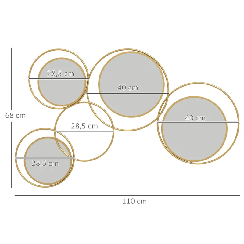 Espelhos Decorativos em Dourado