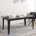 Mesa Siena em Mármore Preto (180x90cms)