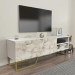 Móvel TV Marcus em Mármore Branco 150cms