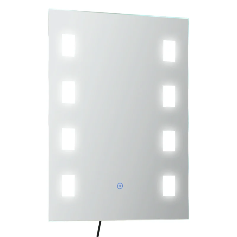 Espelho c/ Luz Fria LED 70x50cm em Prateado