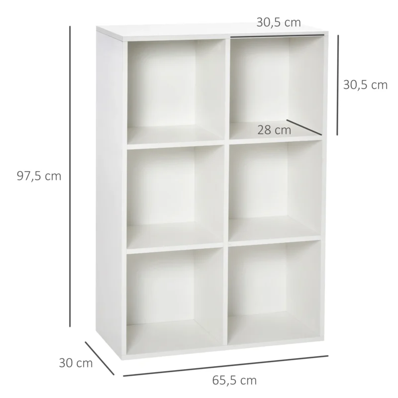 Estante p/ Livros de 3 Níveis em Branco