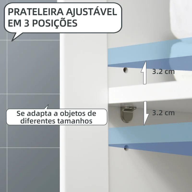 Armário Moderno p/ WC em Branco e Preto