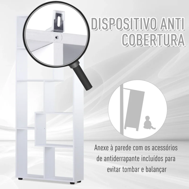 Estante c/ 8 Prateleiras Largas em Branco