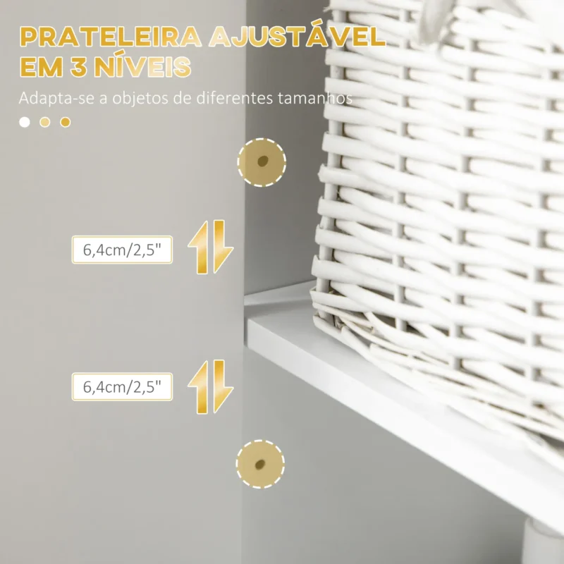 Coluna p/ WC em Branco e Dourado