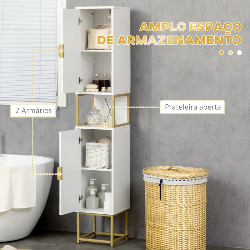 Coluna p/ WC em Branco e Dourado