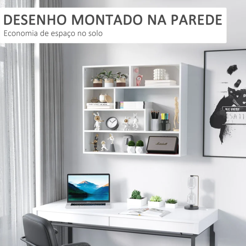 Estante de Parede Moderna em Branco