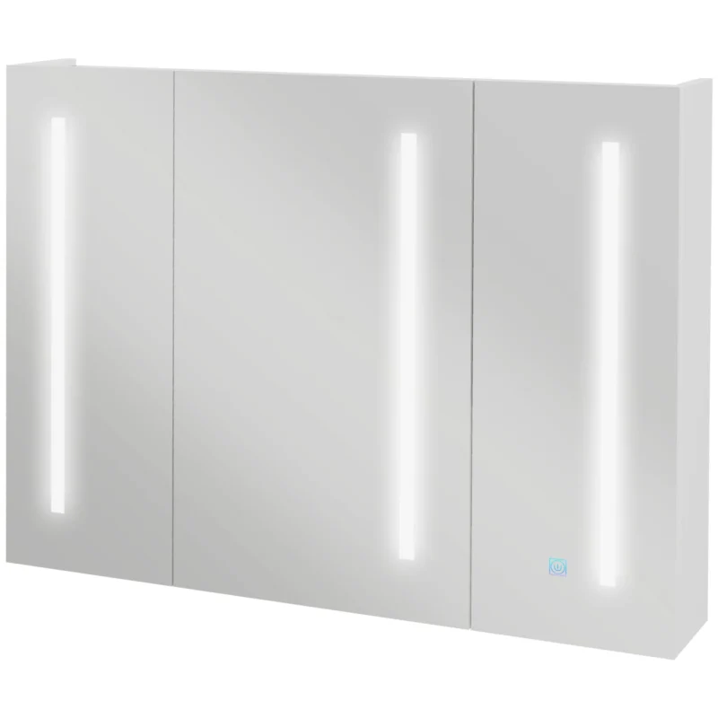 Móvel p/ WC c/ Espelho de Luz LED 90x15x70cm