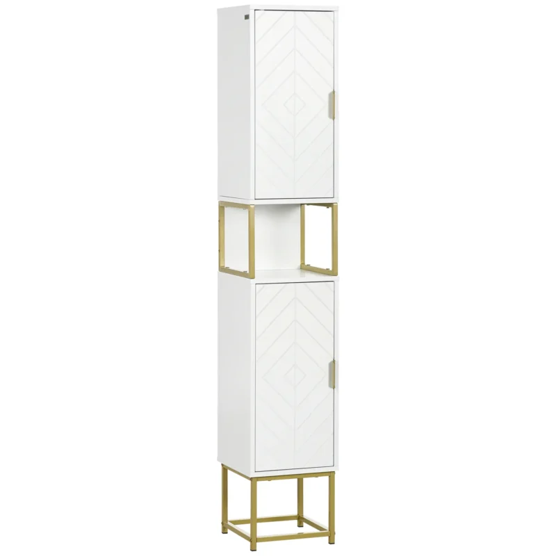 Coluna p/ WC em Branco e Dourado