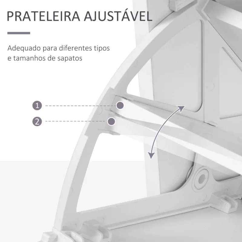 Cabideiro + Sapateira e Espelho em Branco