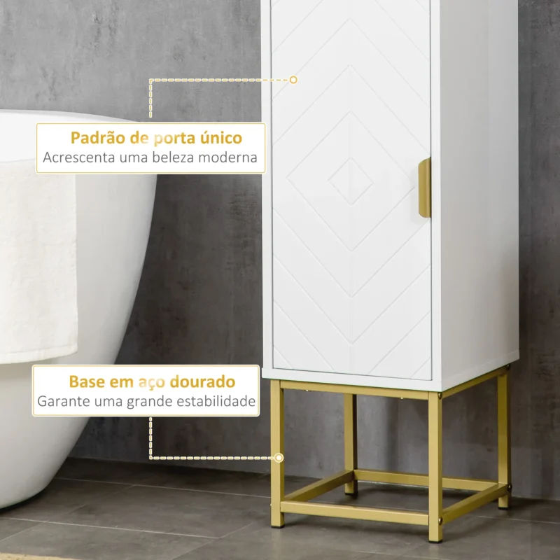 Coluna p/ WC em Branco e Dourado