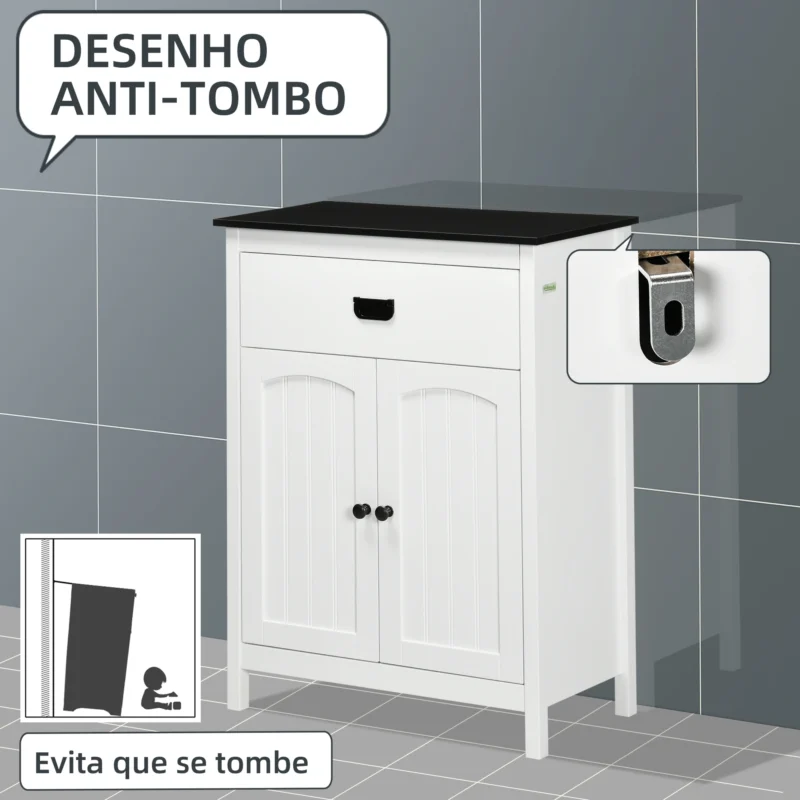 Armário Moderno p/ WC em Branco e Preto