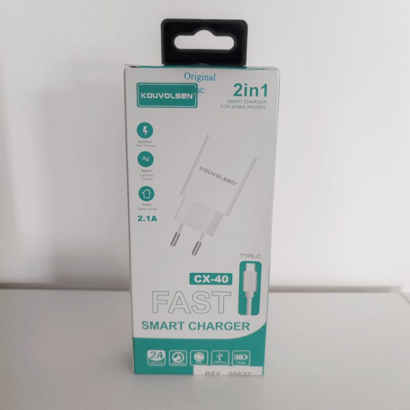 CARREGADOR FAST CHARGER 2 EM 1